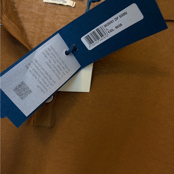 Daniele Fiesoli Men's Tan Polo Shirt. Dry Cotton - Picture 6 of 6